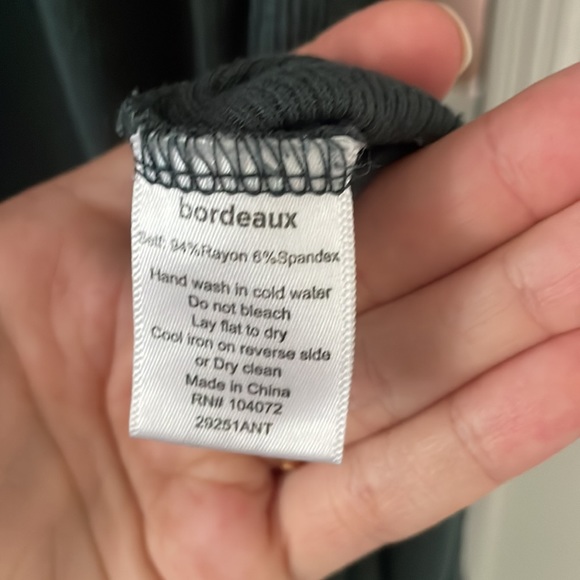 *CLOSET CLOSING* Anthropologie Bordeaux Hunter Green maxi dress - Picture 4 of 5